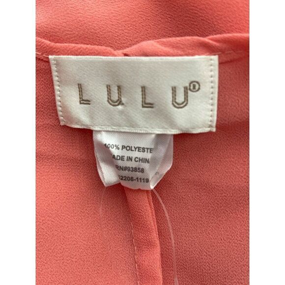 Lulu Chiffon Tie Front Cocoon Cover-Up Duster Size S/ M - Picture 7 of 8